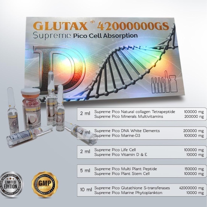 Glutax 42000000GS Supreme Pico Cell Absorption Glutathione Injection