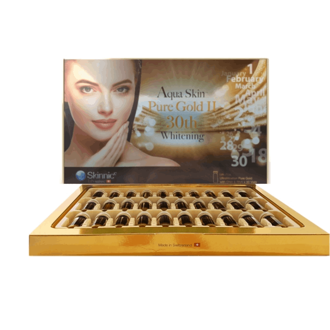 Aqua Skin Pure Gold II 30th Whitening Glutathione Injection