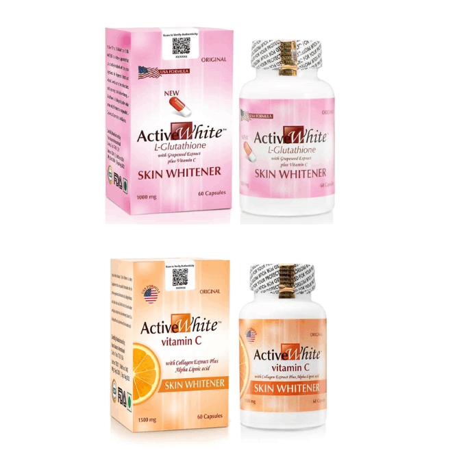 Active White Glutathione with Vitamin C Capsules