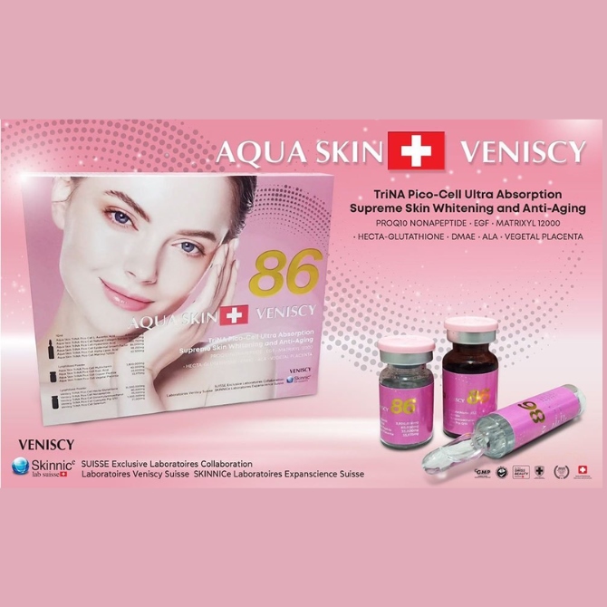 Aqua Skin Veniscy 86 Trina Pico Cell Absorbtion Supreme Glutathione Injection
