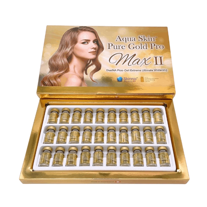Aqua Skin Pure Gold Pro Max II Dualna Pico Cell Glutathione Injection