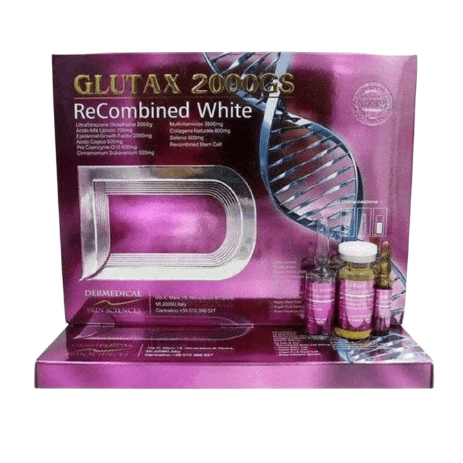 Glutax 2000GS ReCombined White Glutathione Injection