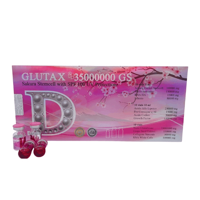 Glutax 35000000gs Sakura Stemcell With SPF 100 UV Protection Injection