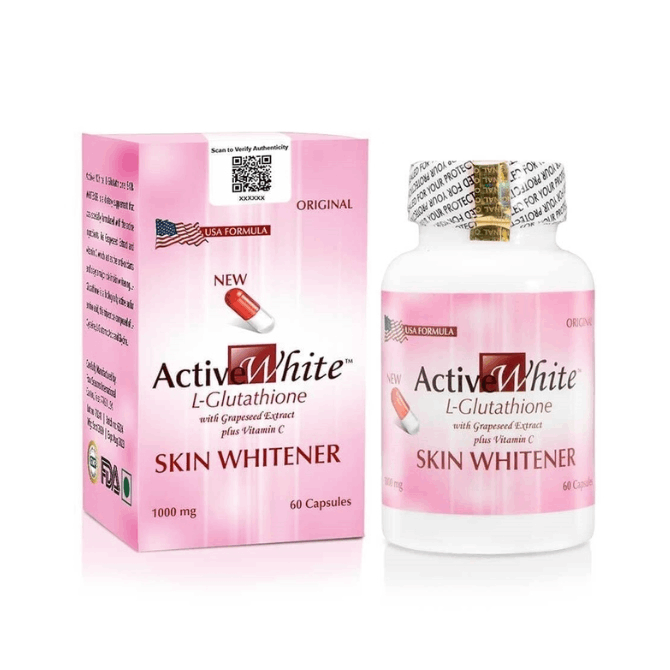 Active White L Glutathione With Grapseed Extract Plus Vitamin C Capsules