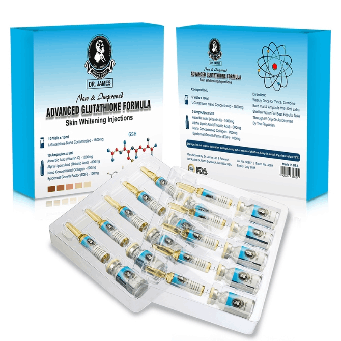 Dr James Glutathione Skin Whitening Injection 10 Sessions