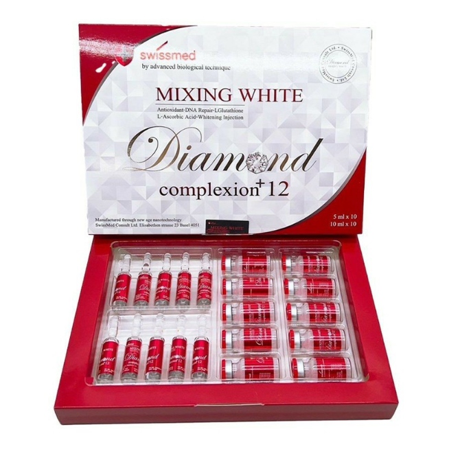 Swissmed Mixing White Diamond Complexion 12 Glutathione Injection